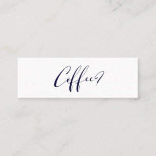 PixDezines Black+Gold Coffee Date Kaarten Mini Visitekaartje