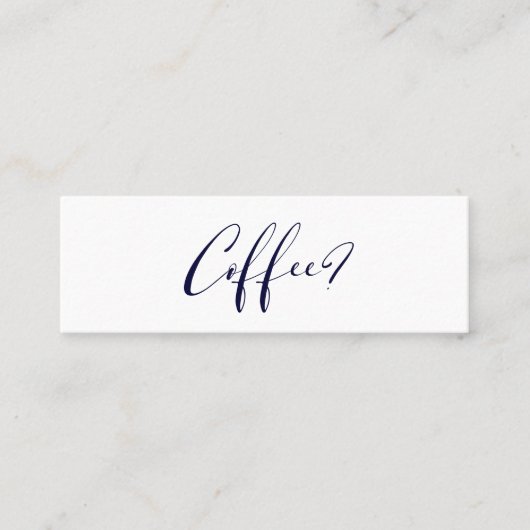 PixDezines Black+Gold Coffee Date Kaarten Mini Visitekaartje (Voorkant)