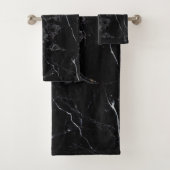 PixDezines Black Marble Bad Handdoek (Insitu)