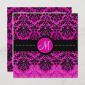 PixDezines Black Piqué Damask/DIY Pink velvet Kaart (Voorkant / Achterkant)