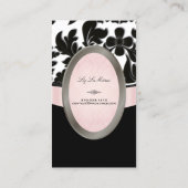 PixDezines Black Velvet Barok Damask Visitekaartje (Achterkant)