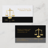 PixDezines BLACK+WHITE ATTORNEYS VISITEKAARTJES (Voorkant / Achterkant)