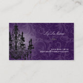 PixDezines Black+White Chandelier/DIY-achtergrond Visitekaartje (Achterkant)