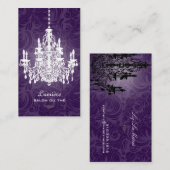 PixDezines Black+White Chandelier/DIY-achtergrond Visitekaartje (Voorkant / Achterkant)