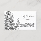 PixDezines Black+White Chandelier/DIY-achtergrond Visitekaartje (Achterkant)