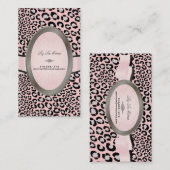 PixDezines Black, White Leopard spots Visitekaartje (Voorkant / Achterkant)