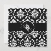 PixDezines Black+White Vendome Damask Kaart (Voorkant)
