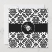 PixDezines Black+White Venezia Damask Kaart (Voorkant)