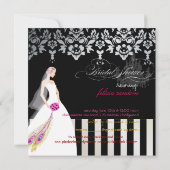 PixDezines Black+White Wedding Cake Kaart (Achterkant)