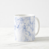 PixDezines BLAUW en WIT MARMER Koffiemok (Voorkant rechts)
