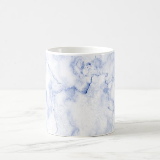 PixDezines BLAUW en WIT MARMER Koffiemok (Center)