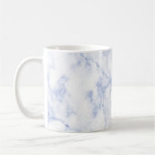 PixDezines BLAUW en WIT MARMER Koffiemok (Links)