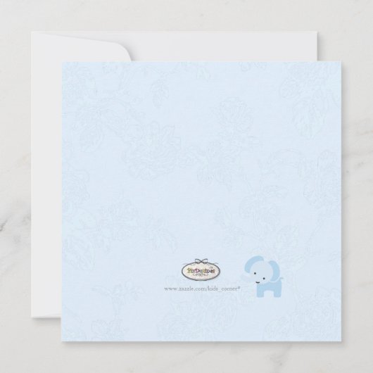 PixDezines blauw toile+olifant Aankondiging (Achterkant)