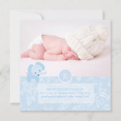 PixDezines blauw toile+olifant Aankondiging (Voorkant)