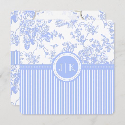 PixDezines blauw toile/rozen (Voorkant / Achterkant)