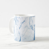 PixDezines BLAUW WIT MARMER Koffiemok (Voorkant links)