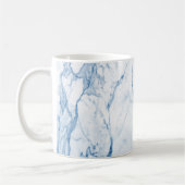 PixDezines BLAUW WIT MARMER Koffiemok (Links)