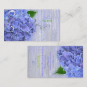 PixDezines blauwe brandkranen, bloemisten/houten p Visitekaartje (Voorkant / Achterkant)