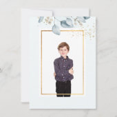 PixDezines Blauwe Gom Eucalyptus 1e Heilige Commun Kaart (Achterkant)