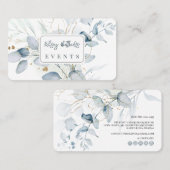 PixDezines Blauwe Gom Eucalyptus Visitekaartje (Voorkant / Achterkant)