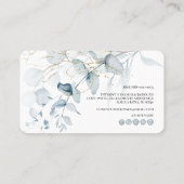 PixDezines Blauwe Gom Eucalyptus Visitekaartje (Achterkant)