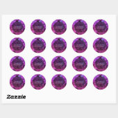PixDezines blauwe hortensia/diy achtergrond kleur Ronde Sticker (Vel)