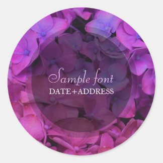 PixDezines blauwe hortensia/diy achtergrondkleur Ronde Sticker
