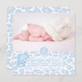 PixDezines blauwe luipaard + olifant Aankondiging (Voorkant / Achterkant)