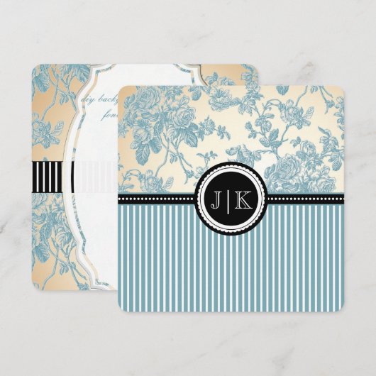 PixDezines blauwgroen blauw/toile/rozen (Voorkant / Achterkant)