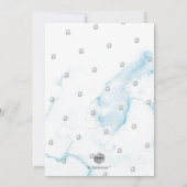 PixDezines Blauwgroen Blauwe Waterverf Stempel Bat Kaart (Achterkant)