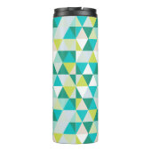 PixDezines Blauwgroen/Chartreuse Geometrisch/Drieh Thermosbeker (Achterkant)