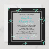 PixDezines blauwgroen+goudzeester/dij achtergrondk Kaart (Achterkant)