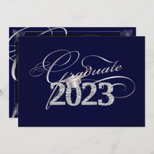 PixDezines Bling, Bling/diy kleur 2023 afstuderen Kaart (Voorkant / Achterkant)