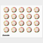 PixDezines  BLOEMBOEKETTEN Ronde Sticker (Vel)