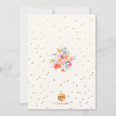 PixDezines Bloemen Waterverf Afstudeerfeest Kaart (Achterkant)