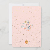 PixDezines Bloemen Waterverf Afstudeerfeest Kaart (Achterkant)