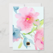 PixDezines Bloemen Waterverf Bat Mitzvah Kaart (Achterkant)