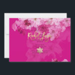 PixDezines Bloemen Waterverf Bat Mitzvah Kaart<br><div class="desc">PixDezines Bat Mitzvah bloemendigitale waterverf van donkerroze kersenbloesems met rozen gouden ster van david. DIY voor elk evenement. DIY achtergrond.. ons dynamisch ontwerp staat u toe om alle elementen te bewerken. Klik op de knop "Aanpassen" om afbeeldingen te bewerken, te roteren en tekst / monogram toe te voegen. Om meer...</div>