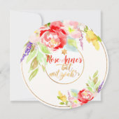 PixDezines Bloemen Waterverf Bat Mitzvah, Pioenen Kaart (Voorkant)