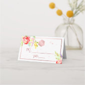 PixDezines Bloemen Waterverf Bat Mitzvah, Pioenen Plaatskaartje (Voorkant)