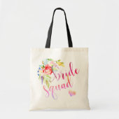 PixDezines Bloemen Waterverf|Bruid Squad Tote Bag (Voorkant)