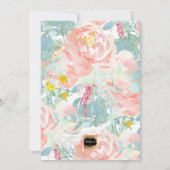 PixDezines Bloemen Waterverf Geboorte Aankondiging (Achterkant)