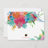 PixDezines Bloemen Waterverf/Pansies/bewaar onze d Save The Date (Achterkant)