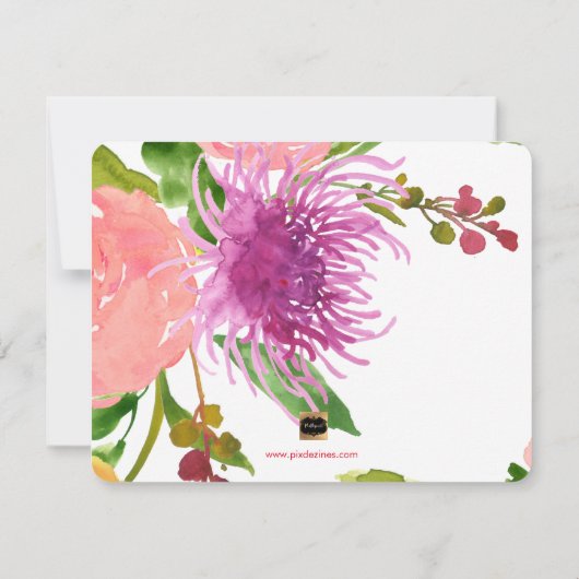 PixDezines Bloemen Waterverf/Ranunculus (Achterkant)