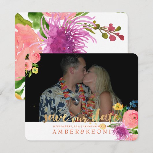 PixDezines Bloemen Waterverf/Ranunculus (Voorkant / Achterkant)