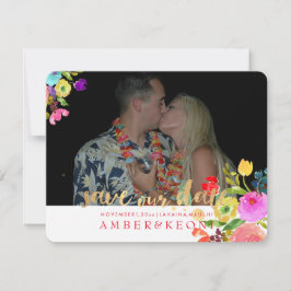 PixDezines Bloemen Waterverf/Save Onze Datum Save The Date