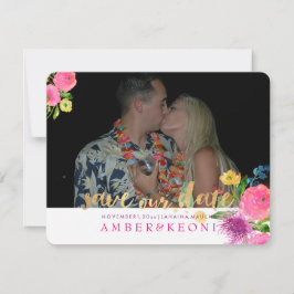 PixDezines Bloemen Waterverf/Save Onze Datum Save The Date