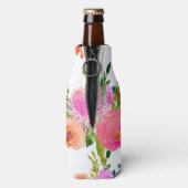 PixDezines Bloemenaquarel/DIY-achtergrond Flesjeskoeler (Fles Achterkant)