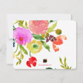 PixDezines Bloemenaquarel/Sla onze datum op Save The Date (Achterkant)