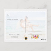 PixDezines Bloemenbruiloft Dank u Briefkaart (Achterkant)